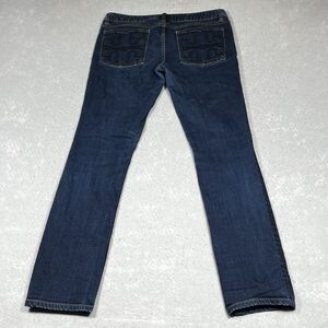 Tory Burch Jeans Womens Size 30 Dark Wash Blue Signature Logo Super Skinny